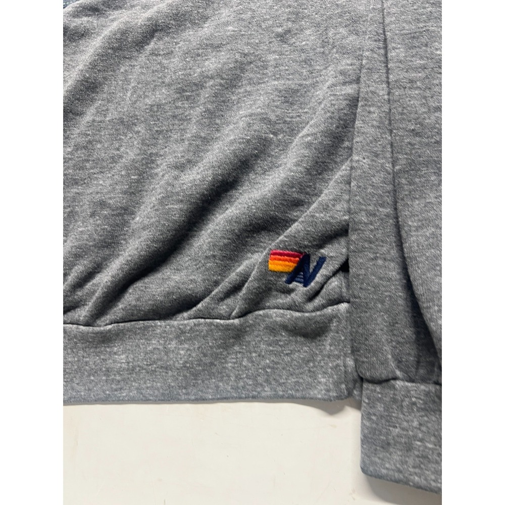Aviator Nation Oversized Sweatshirt Gray Boxy Fit Gym Running Women Sz Small USA - Picture 4 of 9